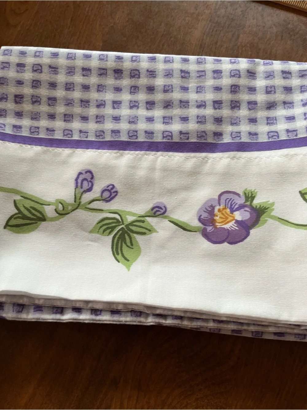 Purple Floral Border Pillowcase Pair - Home Bedding
